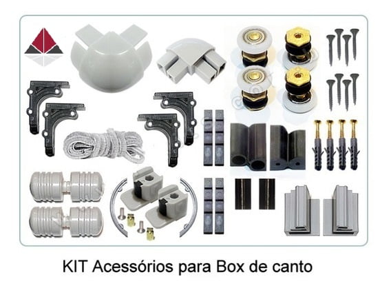 Kit Box de canto Padrão 1,90 - TemperMisa Fábrica de Vidros Planos