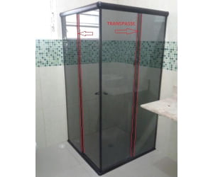 Box Fumê canto Instalado Veja a Descrição